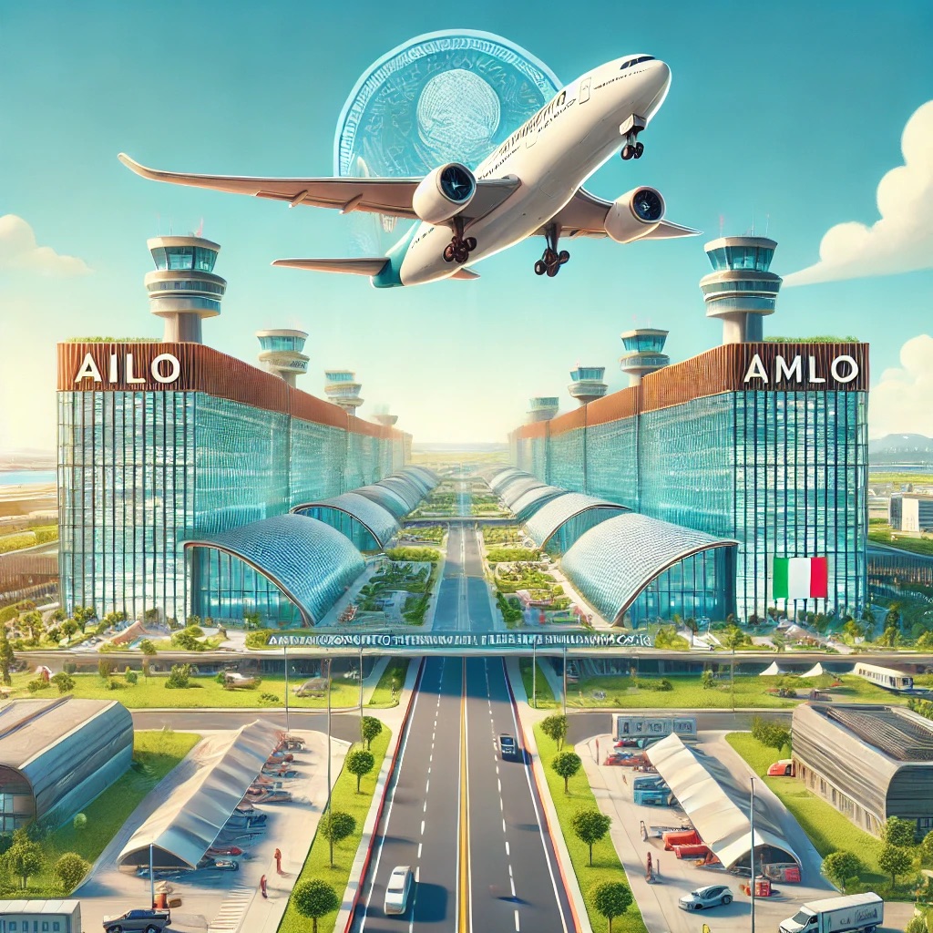 Illustration of AIFA and Tulum airports