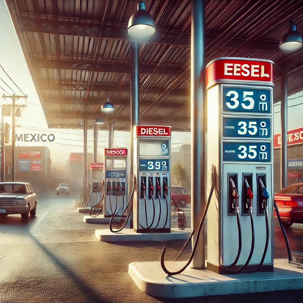 Fuel pump station in Mexico