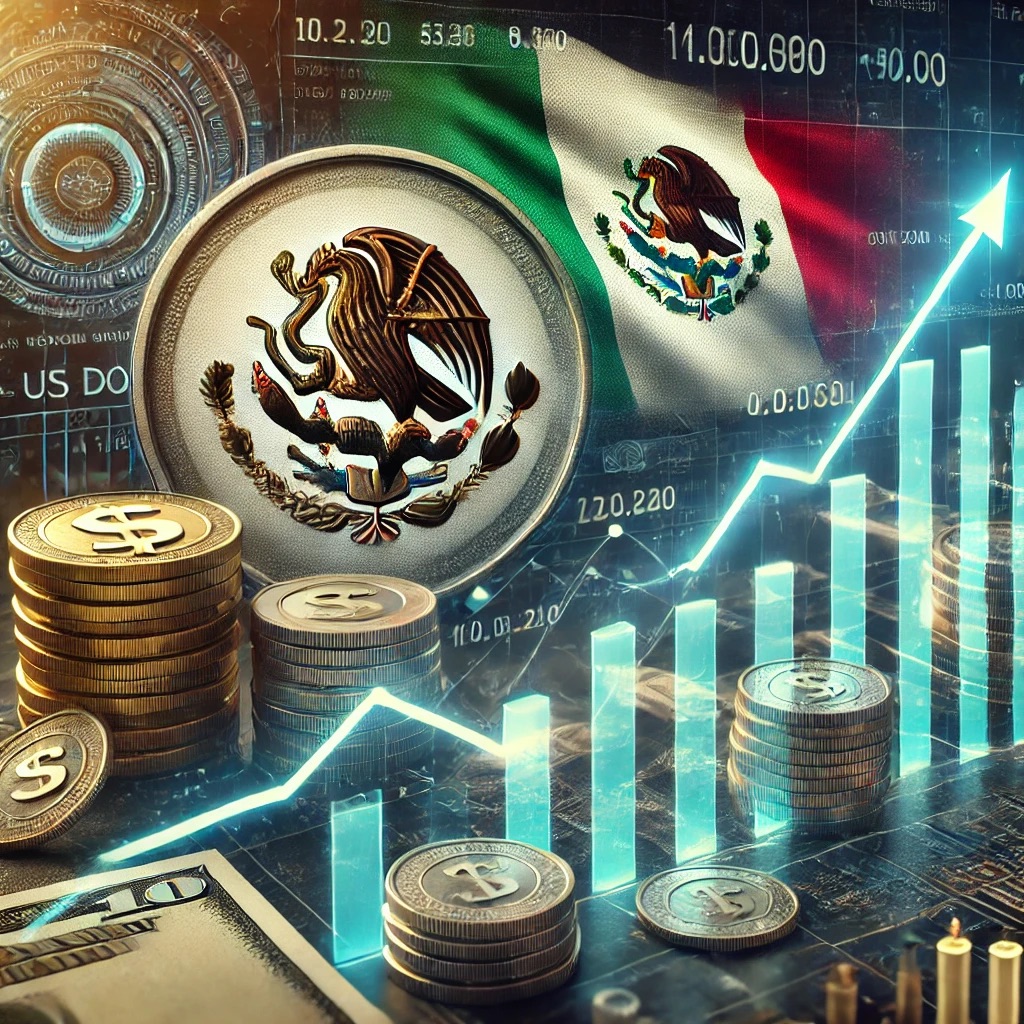 Mexican Peso currency rise.