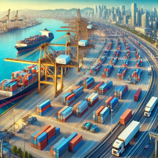 Cargo port in Mexico