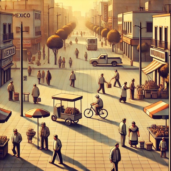 Mexican workers in daily life