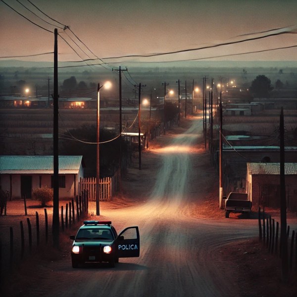 rural Mexican road at dusk