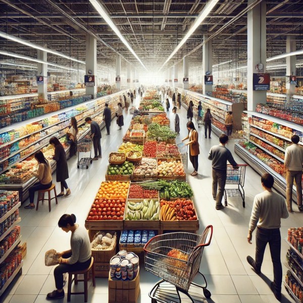 Mexican supermarket shopping