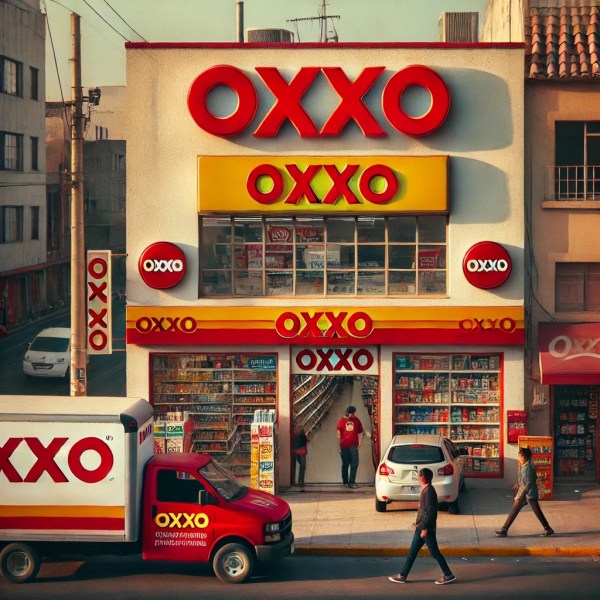 Oxxo store with red and yellow branding