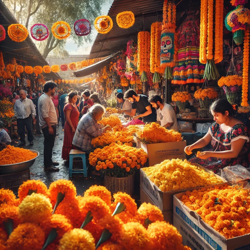 Mexican flower market