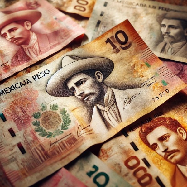 Mexican peso banknotes