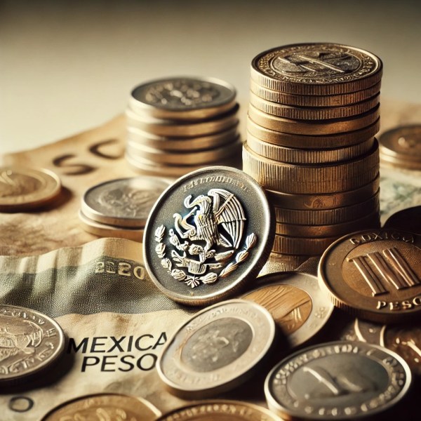 Mexican peso close-up