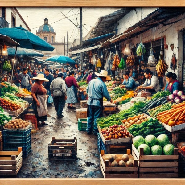 Mexican market scene
