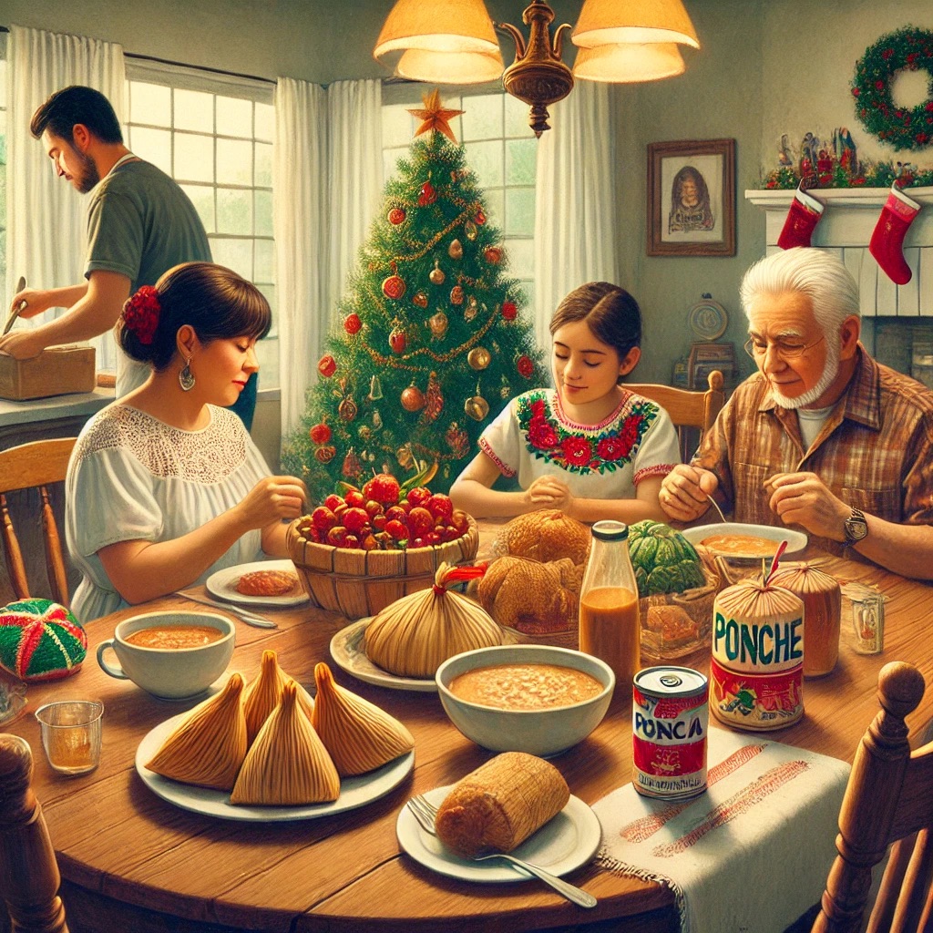 Mexican family Christmas preparation