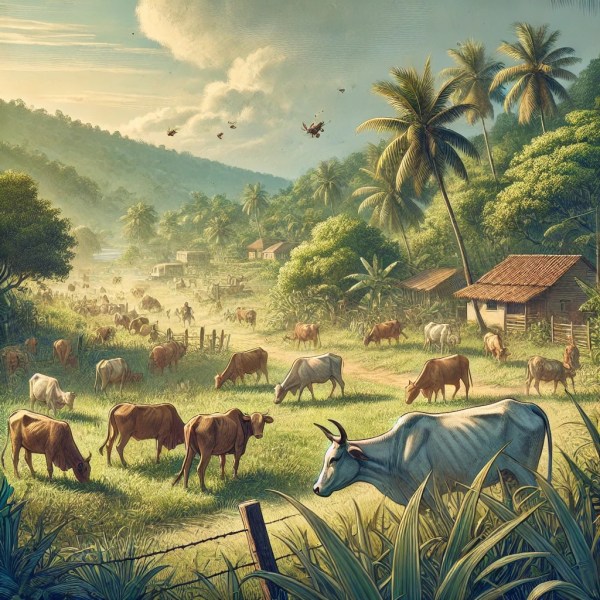 Cattle farm in distress