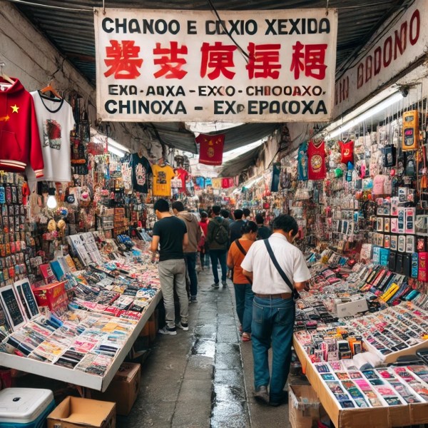 Mexican market with Chinese goods