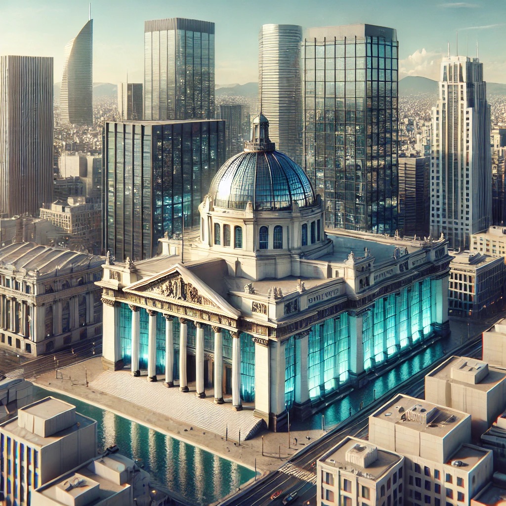 Realistic Mexican Stock Exchange building