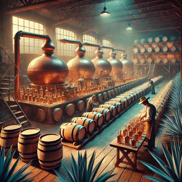 Tequila distillery in Mexico