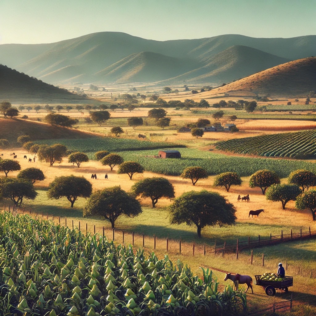 agricultural landscape in Aguascalientes