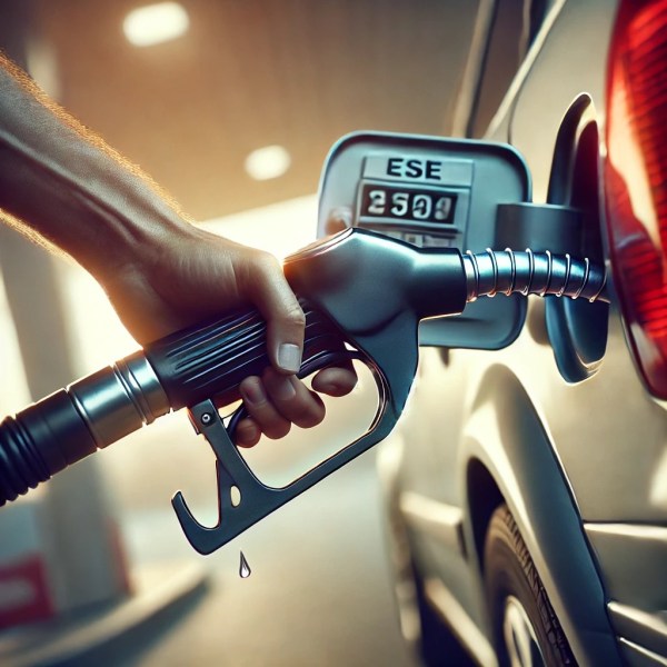 close-up refueling action