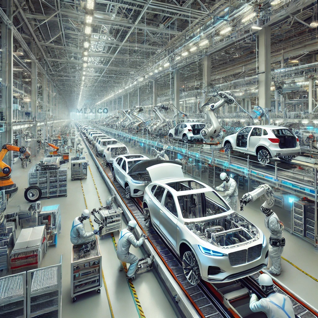modern car production line in Mexico