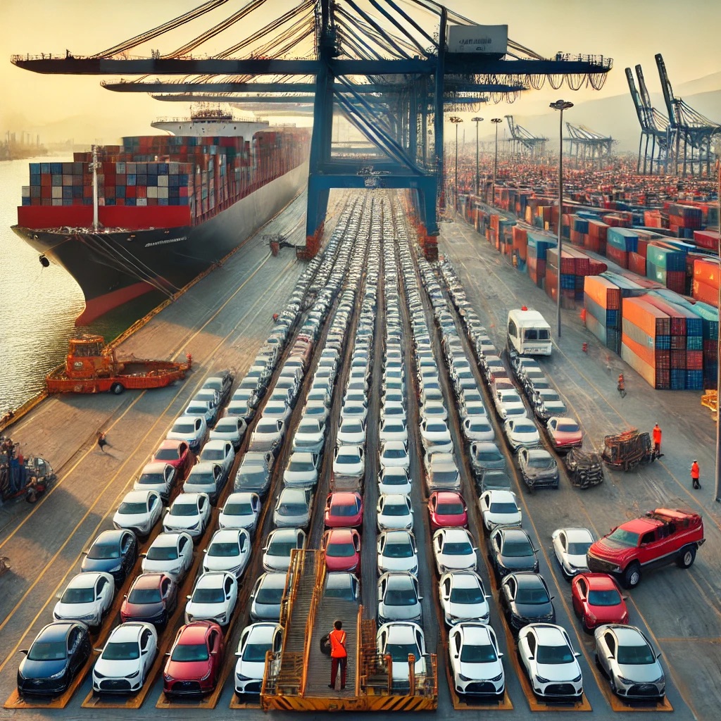 Car export shipping port