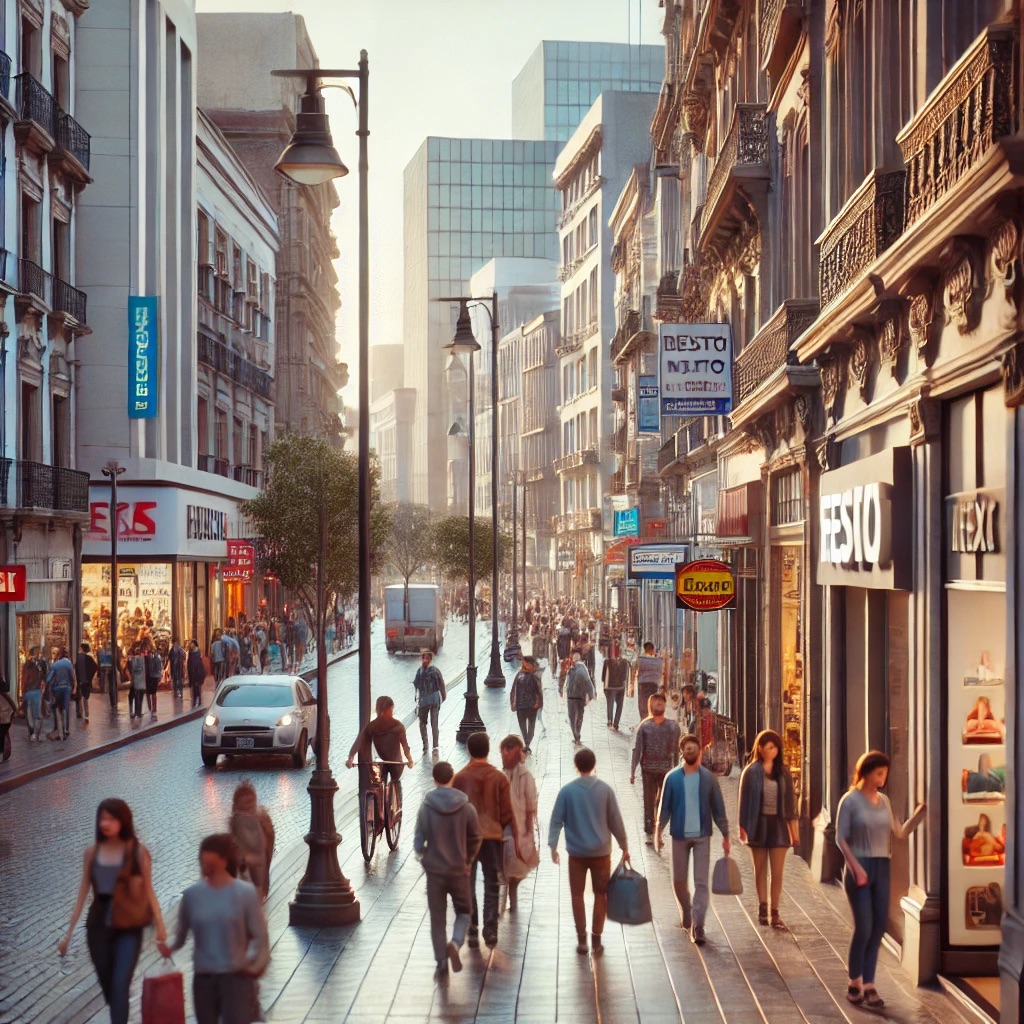 Shopping street Mexico