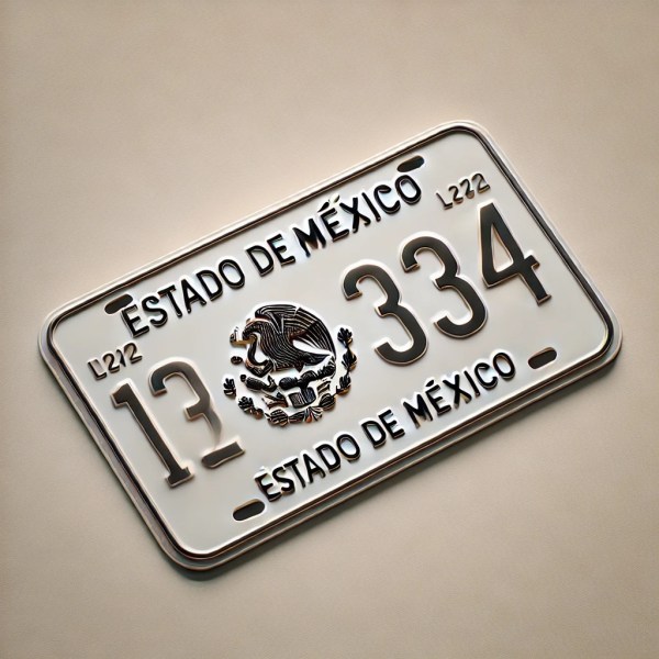 Mexican vehicle license plate